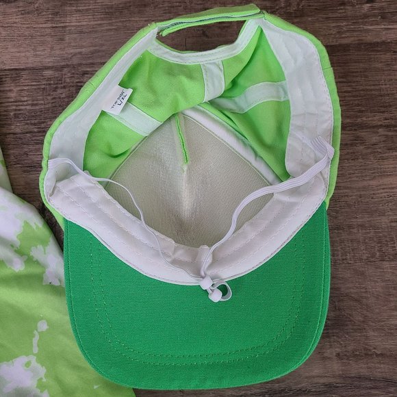 Top Paw Pet Dog Graphic T Shirt (size LG) & Hat (size L-XL) Set Green Tie Dye Te - Picture 4 of 8